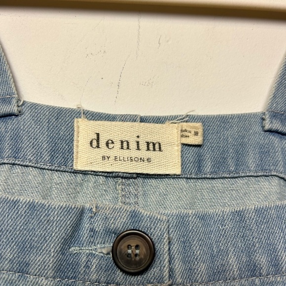 Vintage Denim by Ellison Overall Button down Dress Skirt Blue Size M - Picture 5 of 10